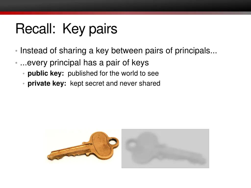 recall key pairs