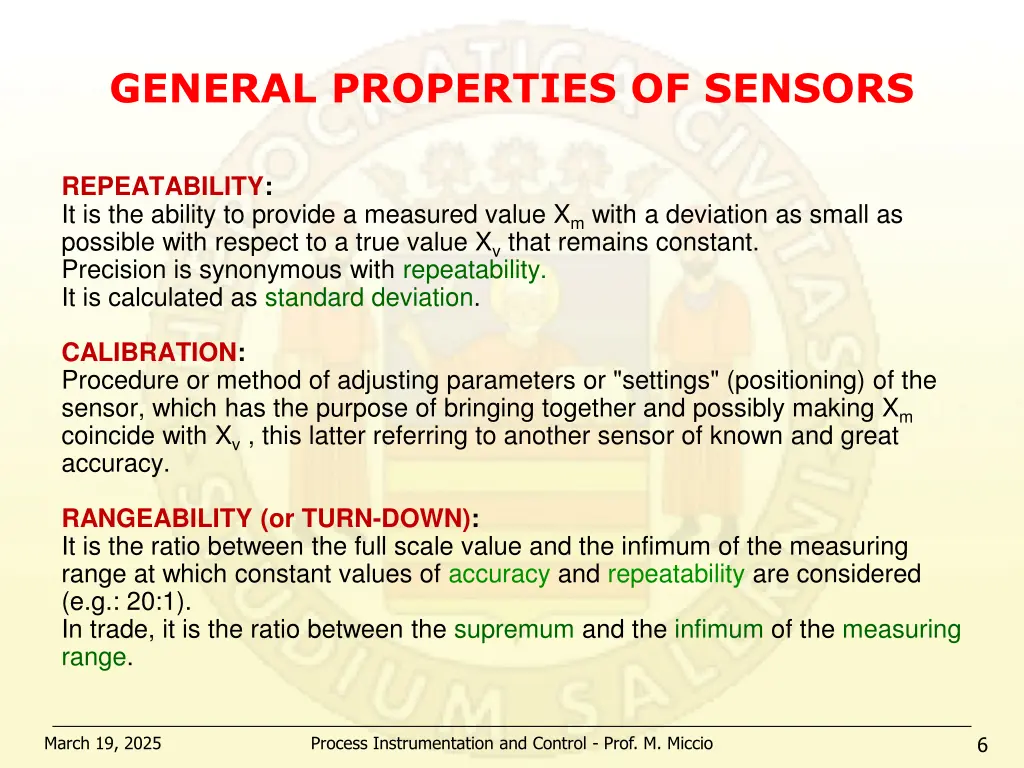 general properties of sensors 1