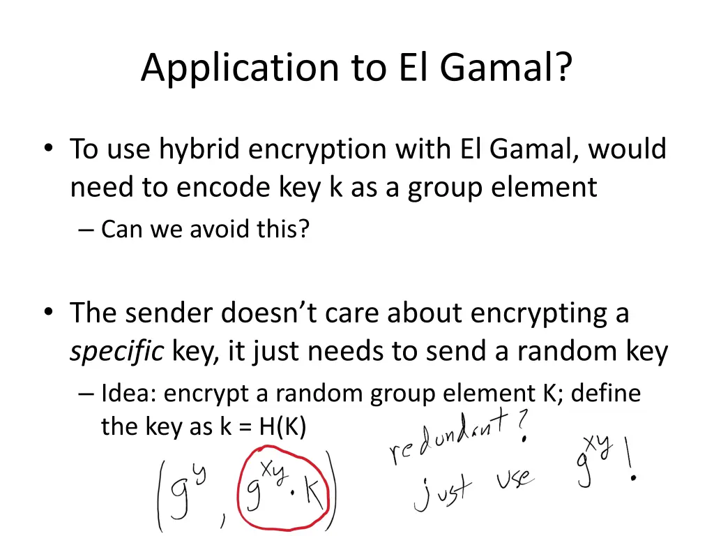 application to el gamal