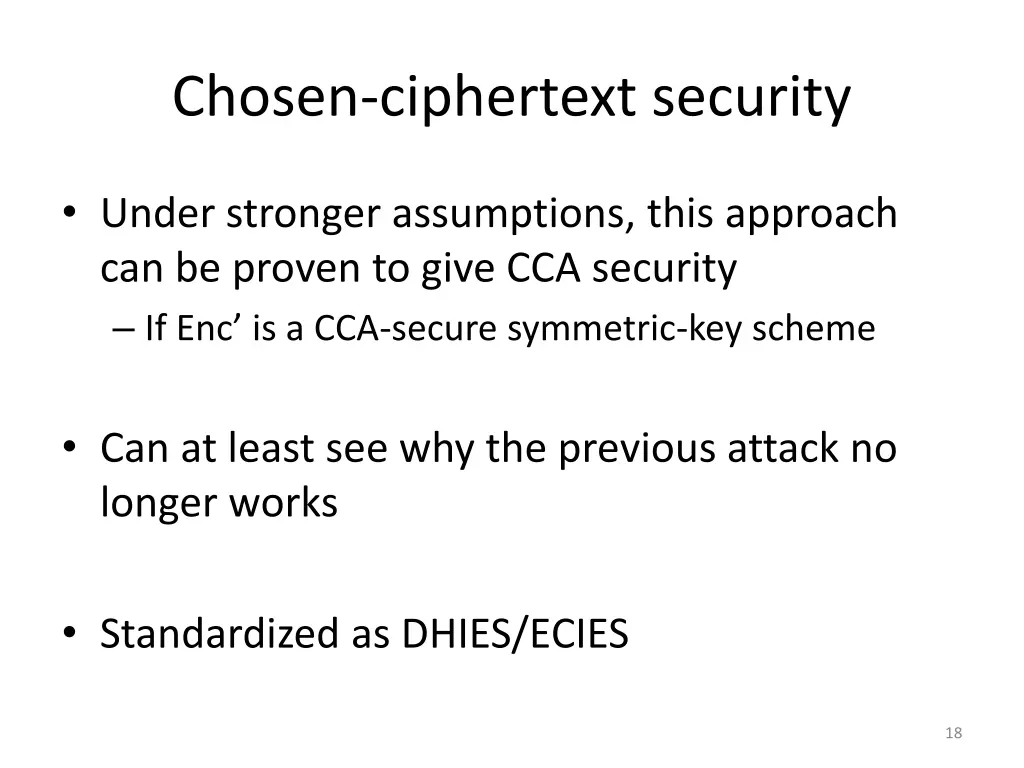 chosen ciphertext security
