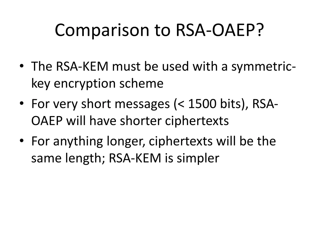 comparison to rsa oaep