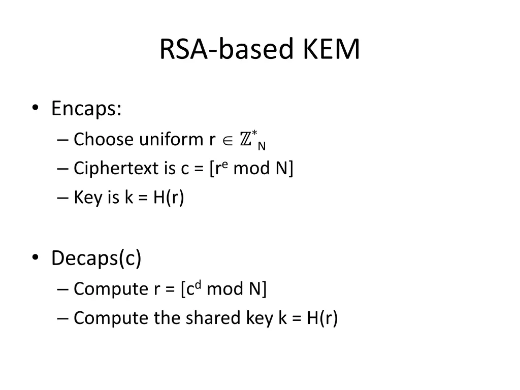 rsa based kem 1