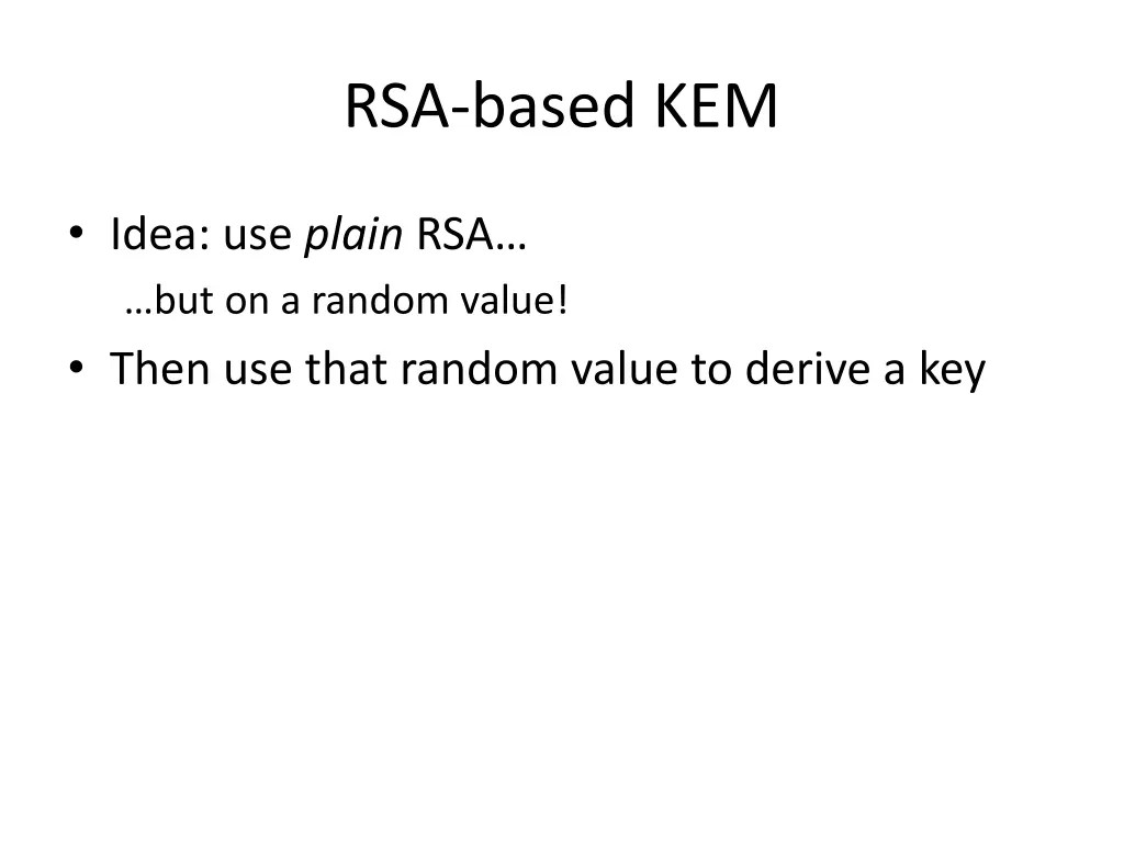 rsa based kem