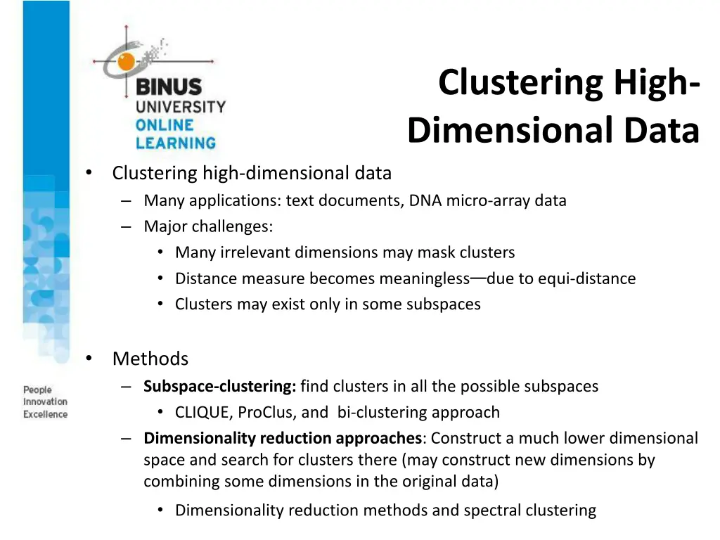 clustering high dimensional data 1