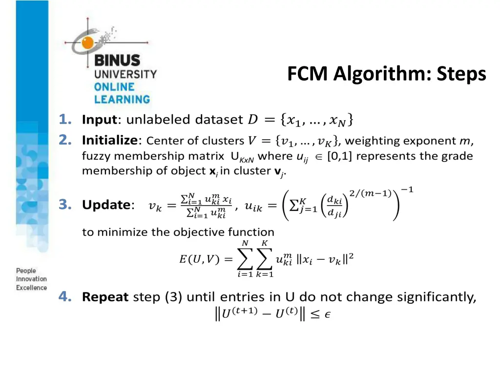 fcm algorithm steps