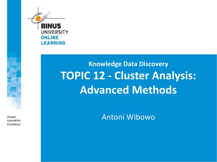 knowledge data discovery topic 12 cluster