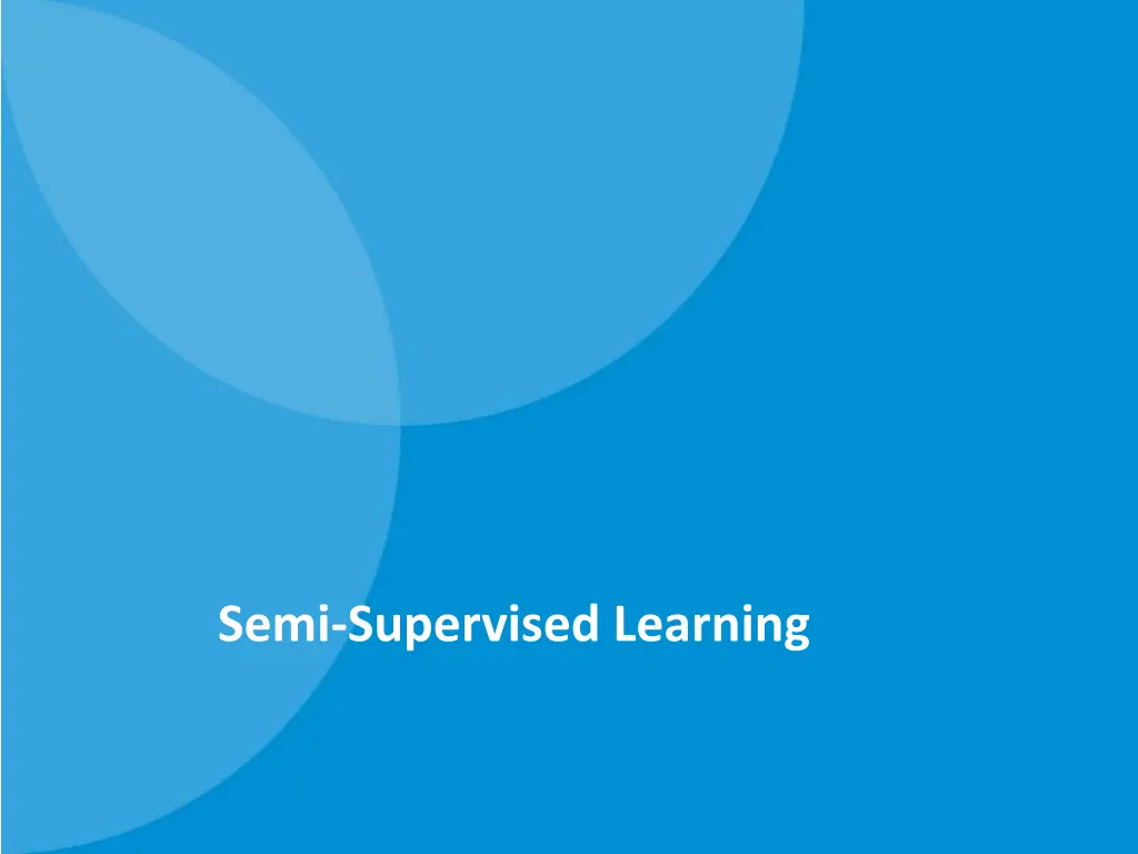 semi supervised learning