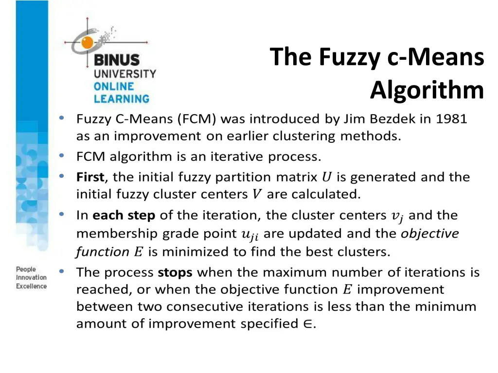 the fuzzy c means algorithm
