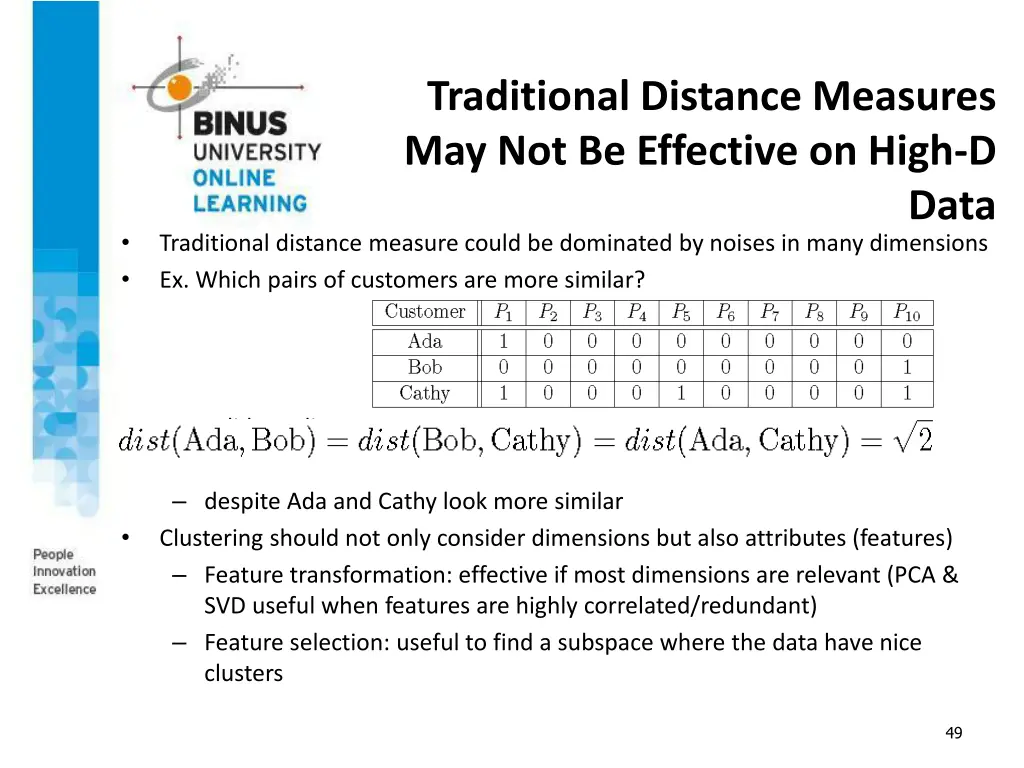 traditional distance measures