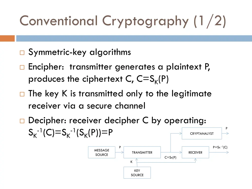 conventional cryptography 1 2