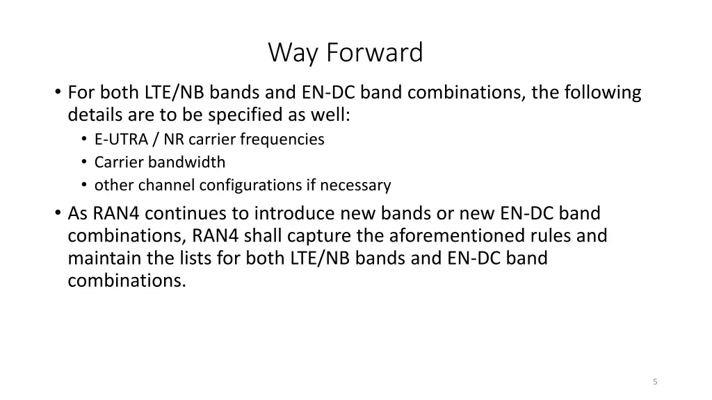 way forward