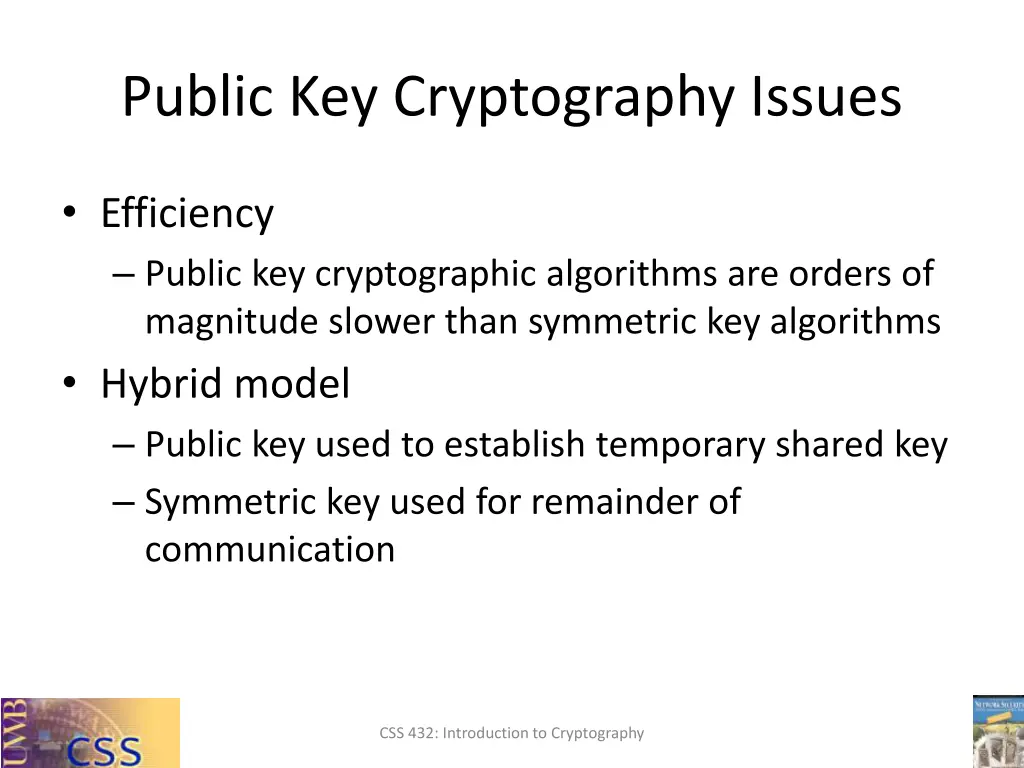 public key cryptography issues