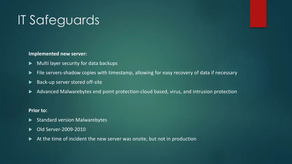 it safeguards