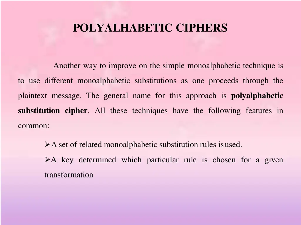 polyalhabetic ciphers