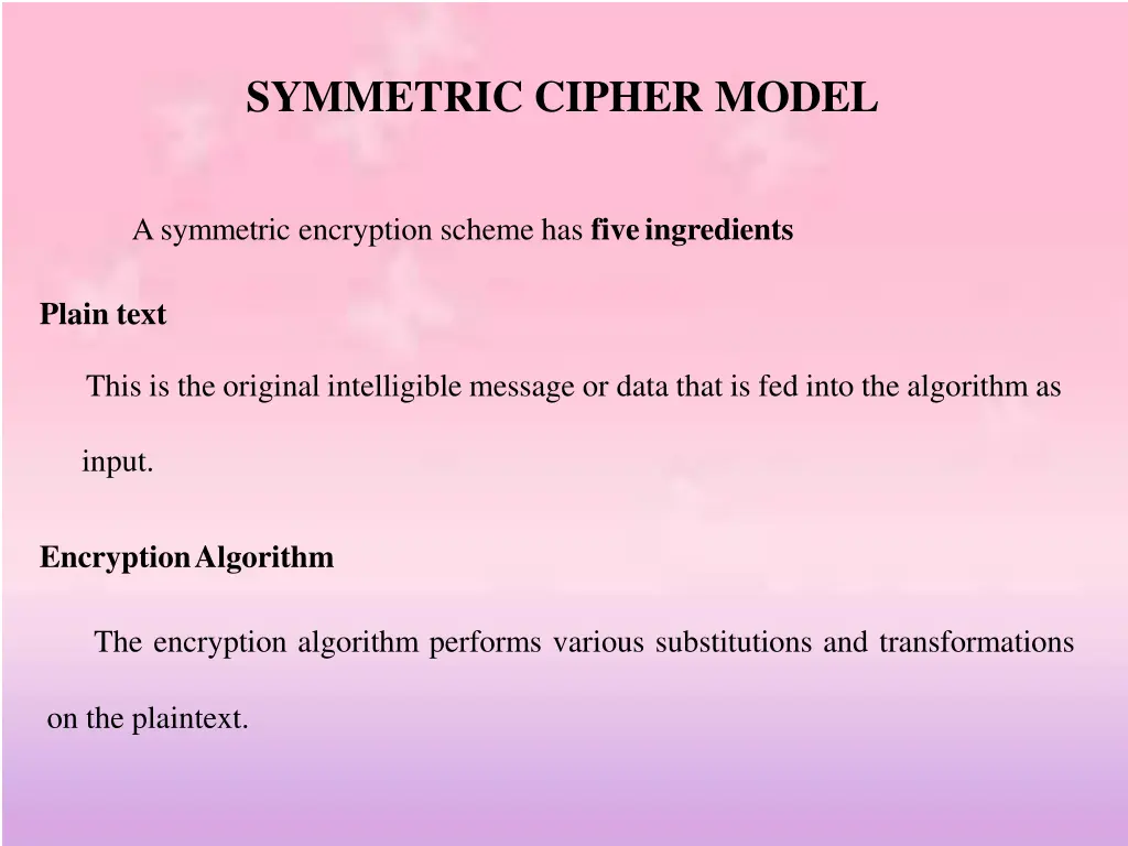 symmetric cipher model