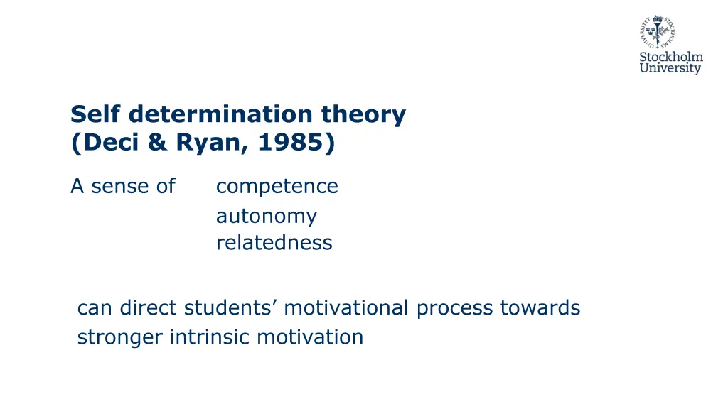 self determination theory deci ryan 1985