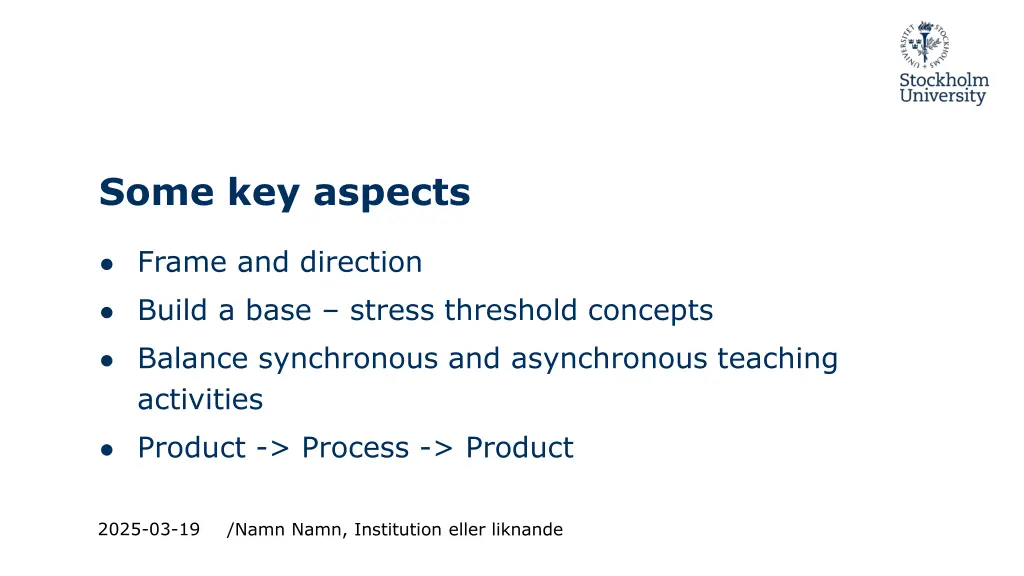 some key aspects