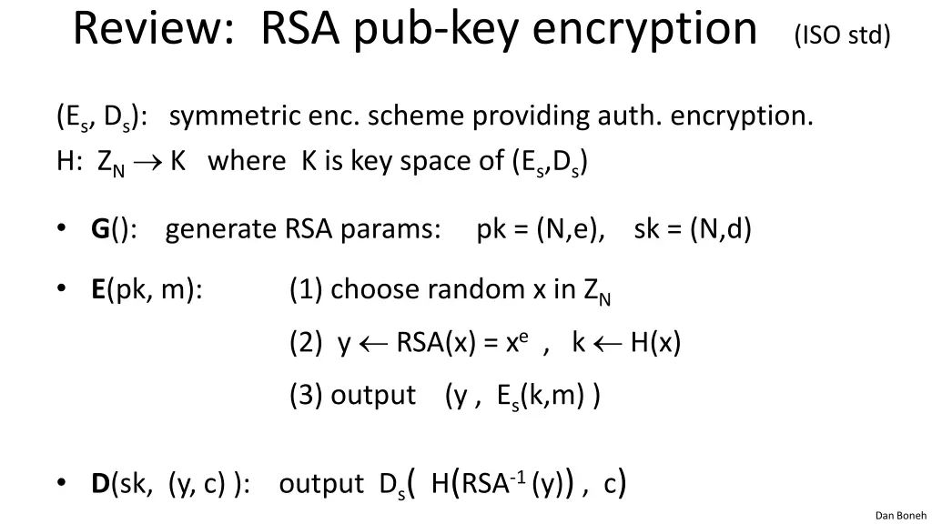 review rsa pub key encryption iso std