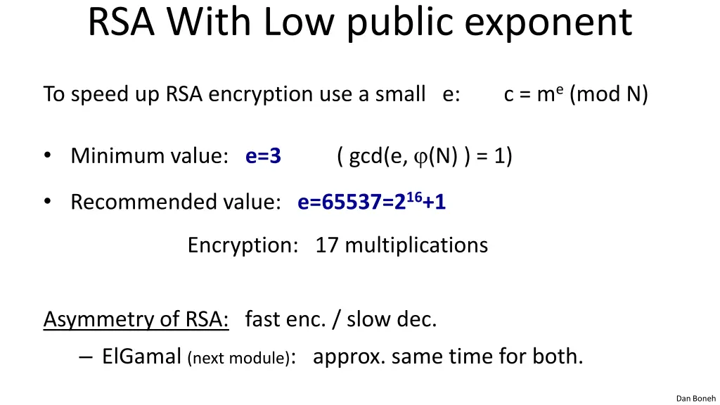 rsa with low public exponent
