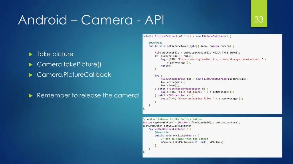android camera api 6