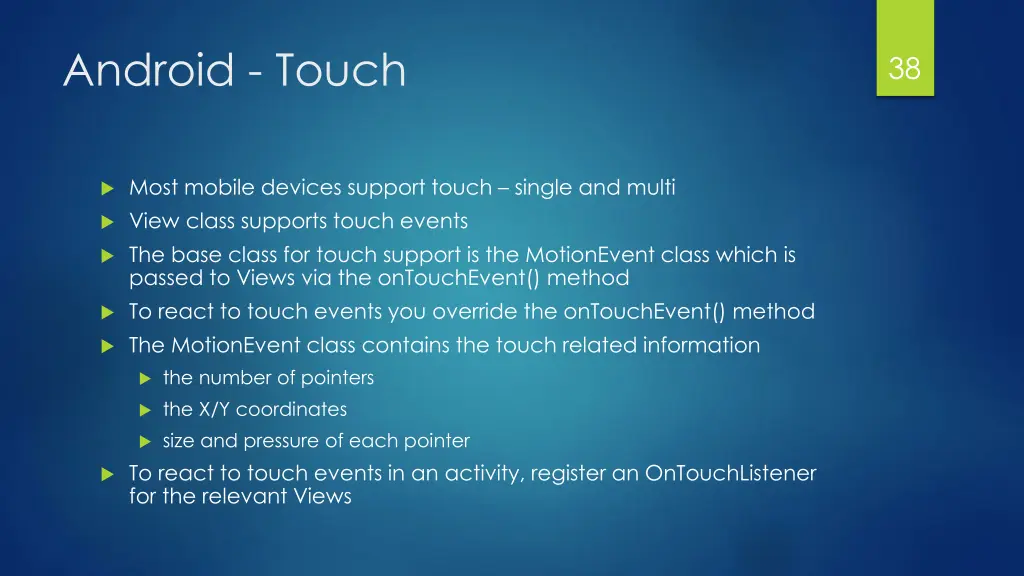 android touch