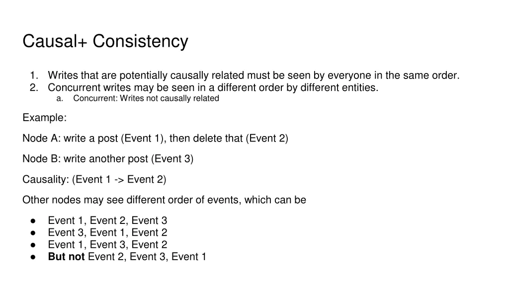 causal consistency