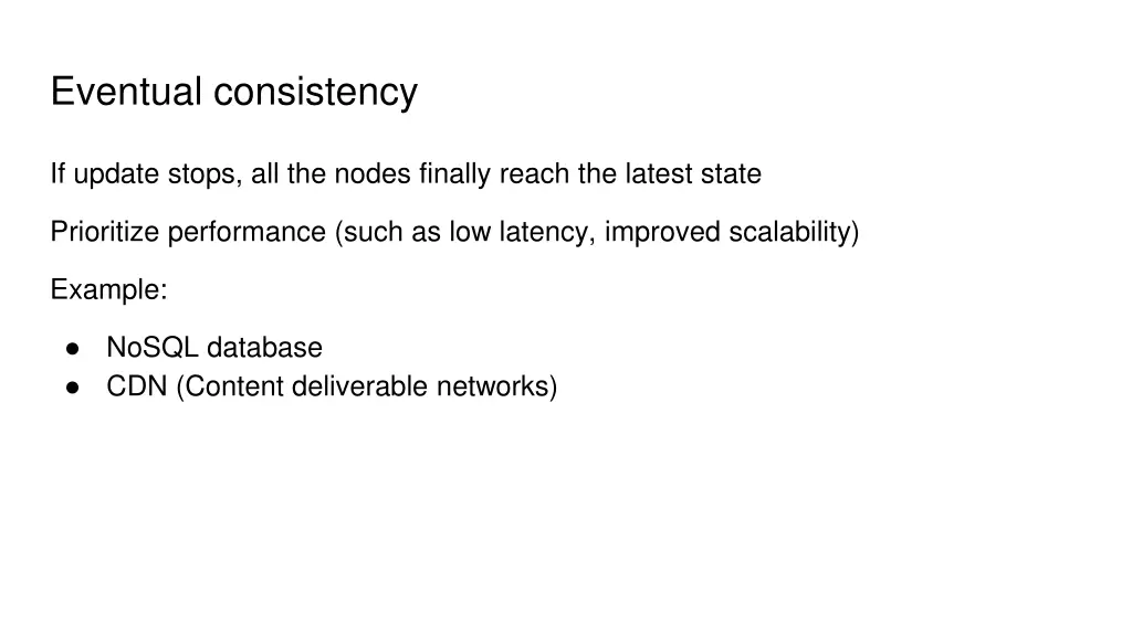 eventual consistency