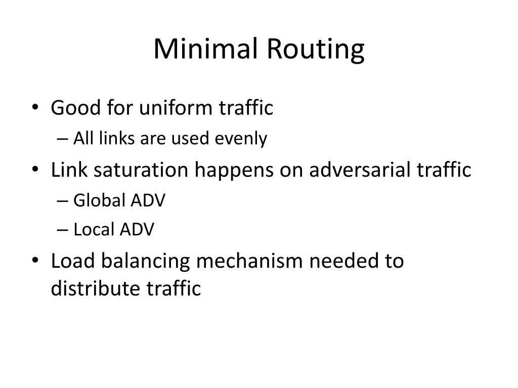 minimal routing 2