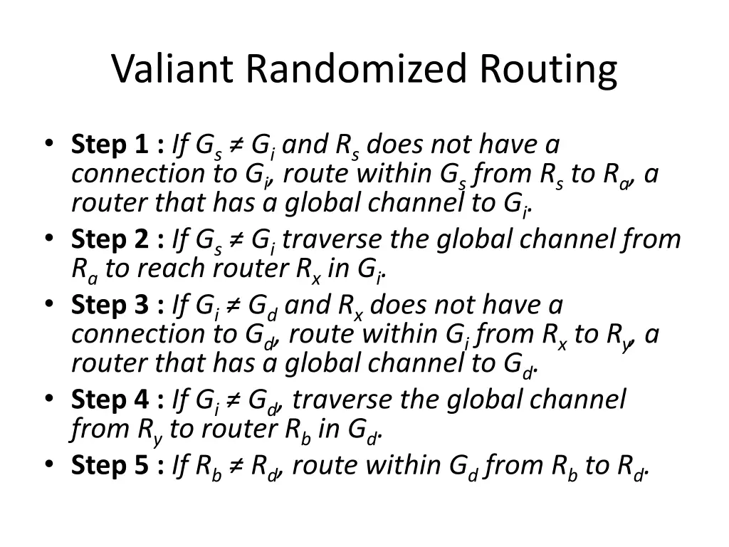 valiant randomized routing
