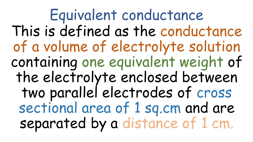 equivalent conductance this is defined