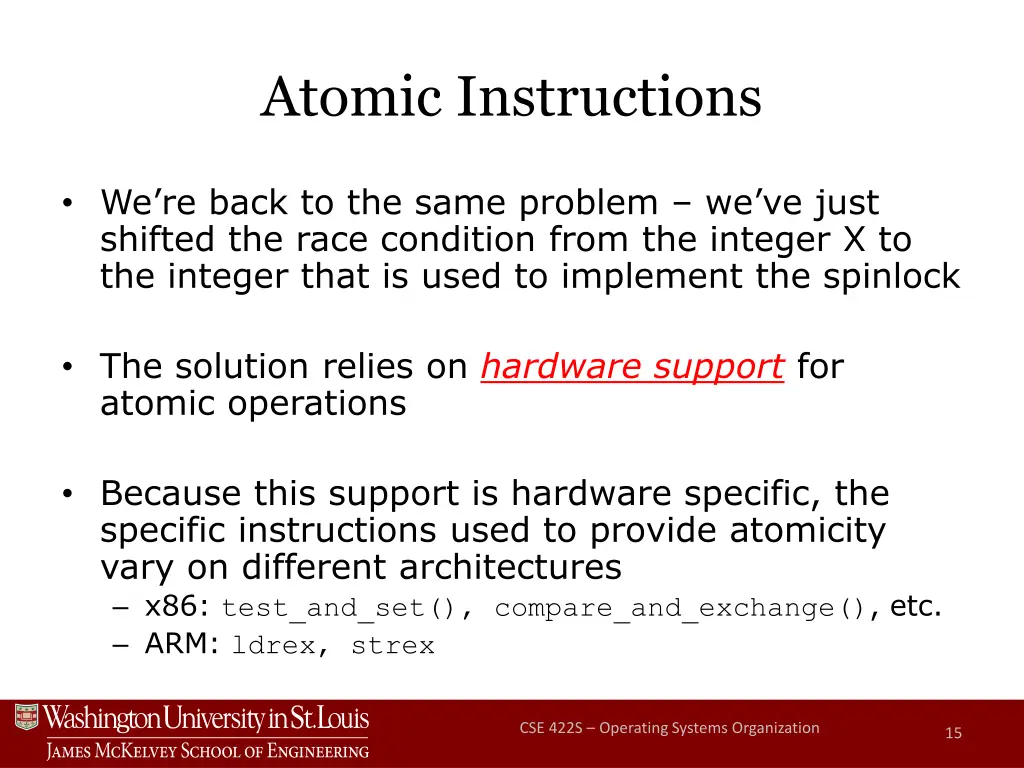 atomic instructions