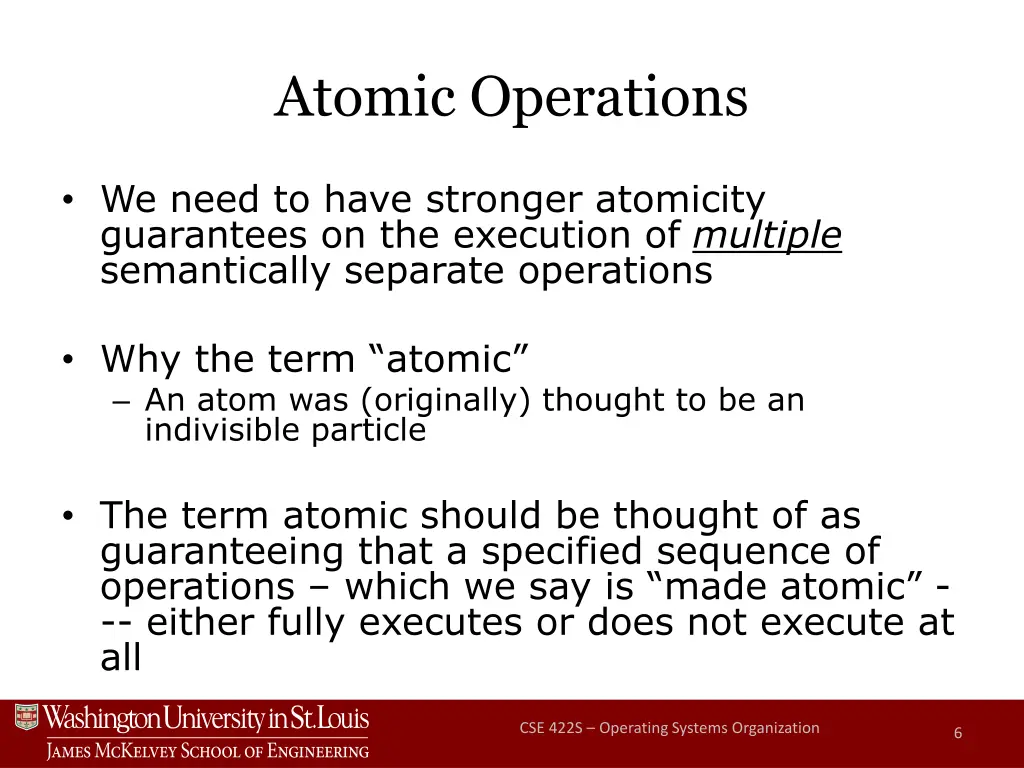 atomic operations