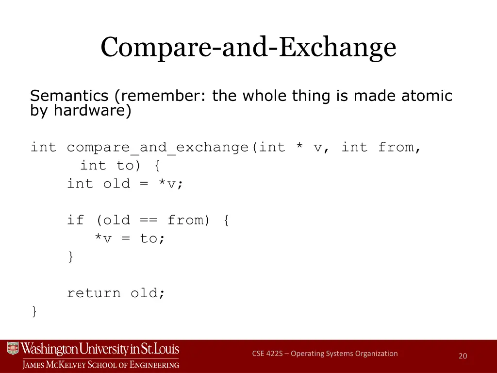 compare and exchange