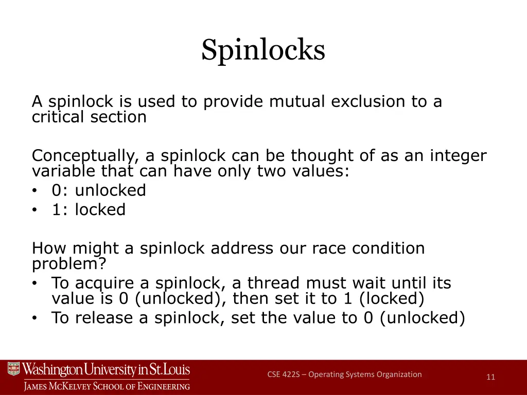 spinlocks