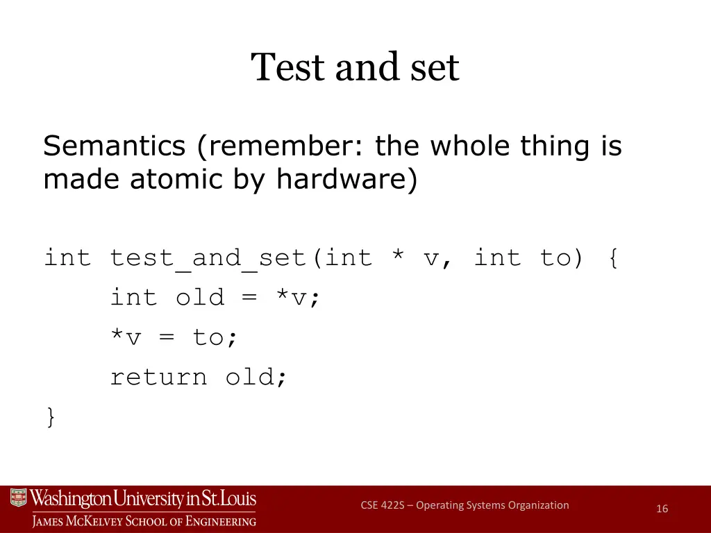 test and set