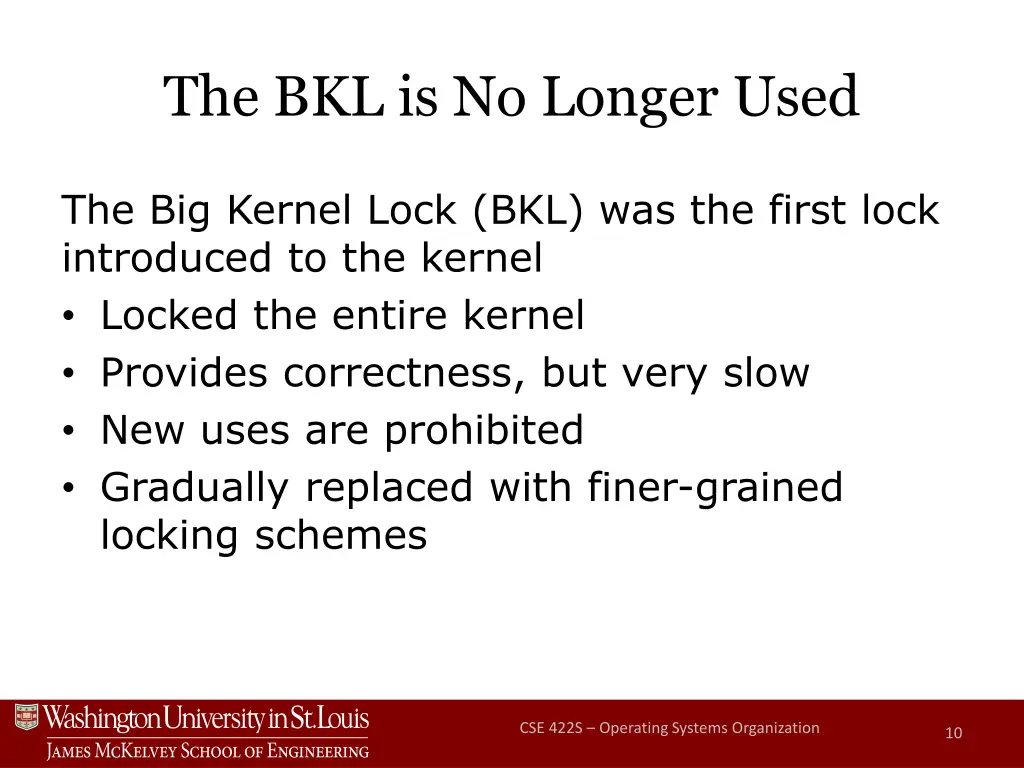the bkl is no longer used