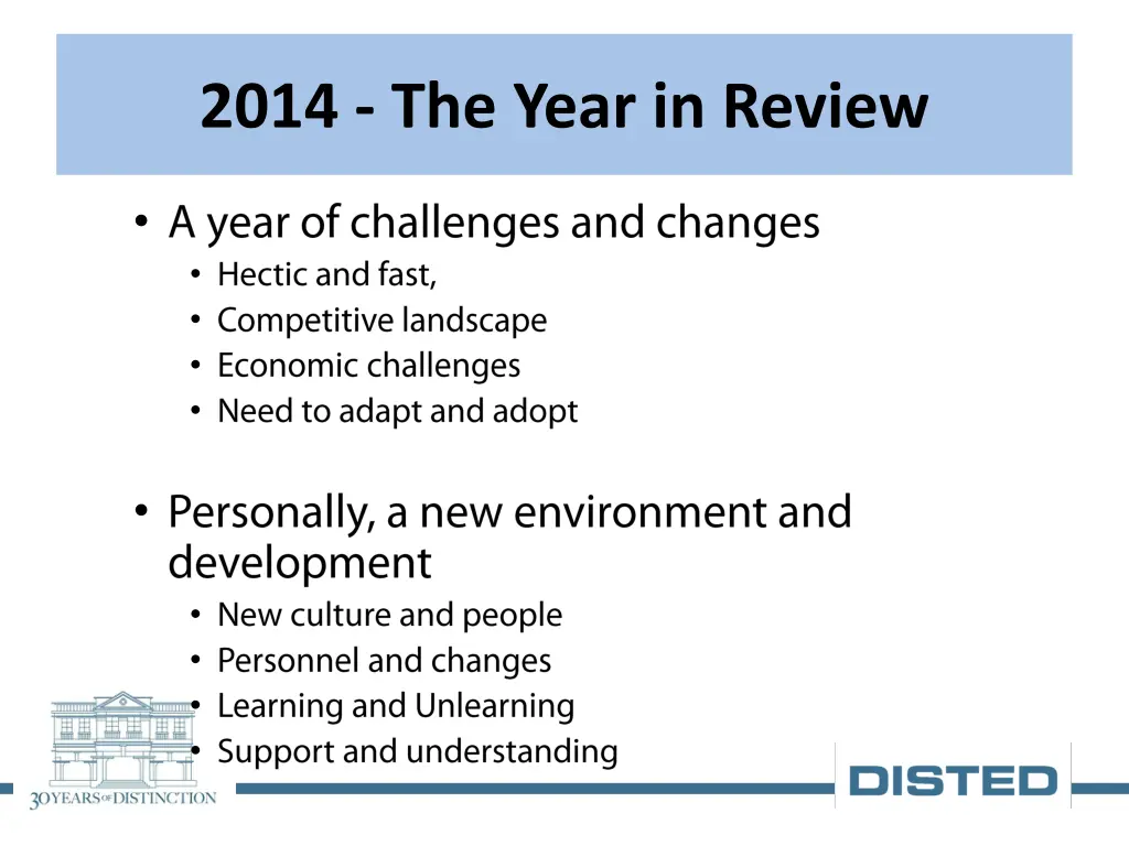 2014 the year in review