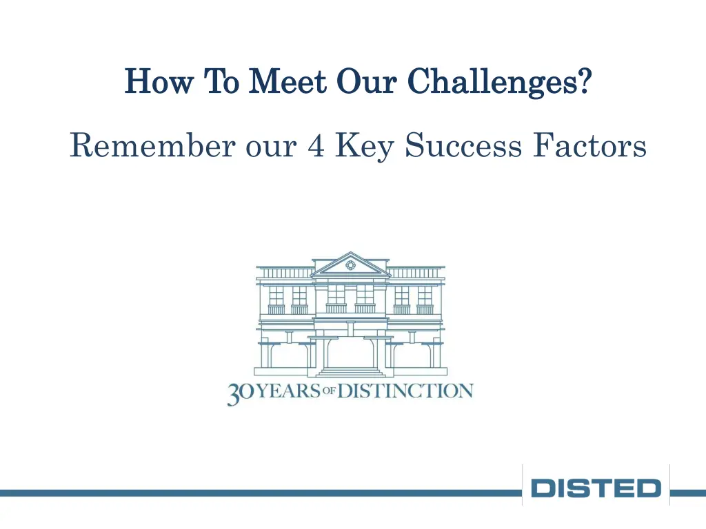 how to meet our challenges how to meet