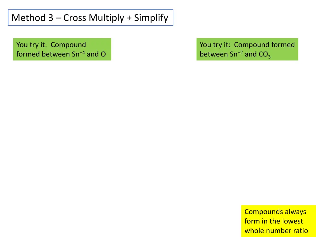 method 3 cross multiply simplify
