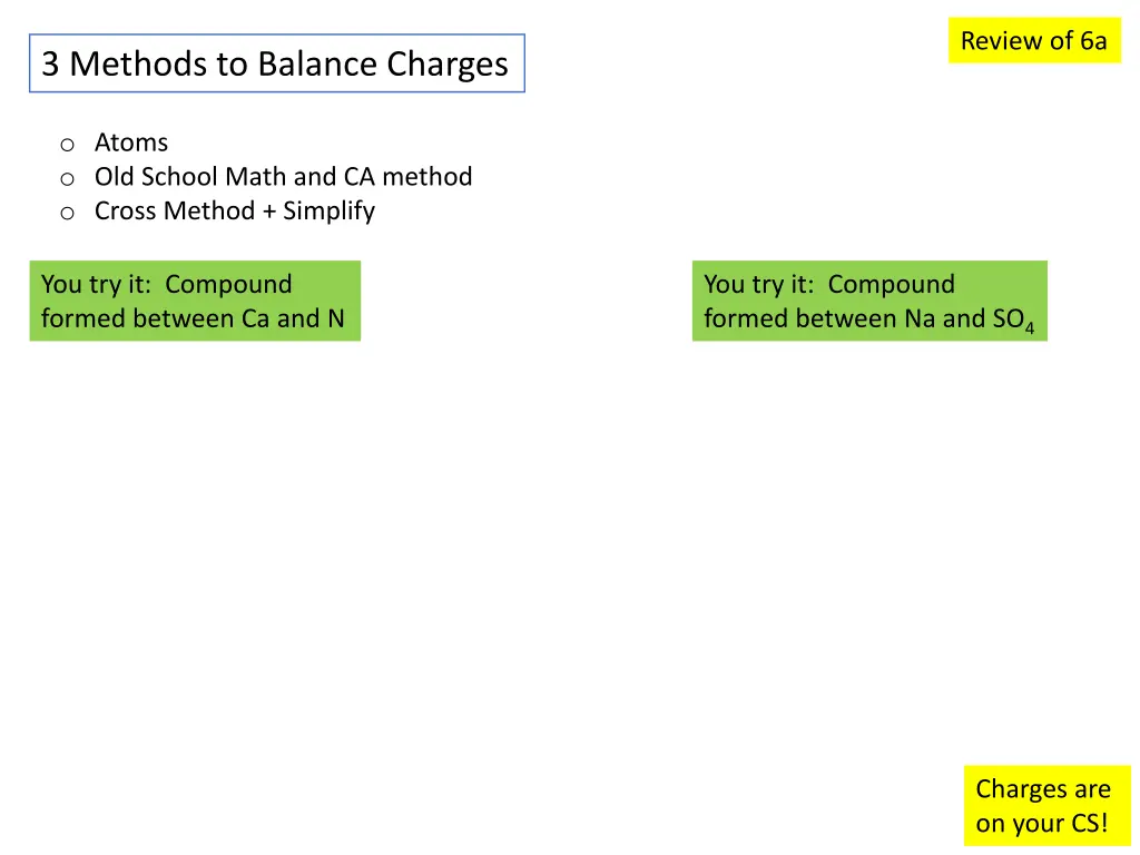 review of 6a