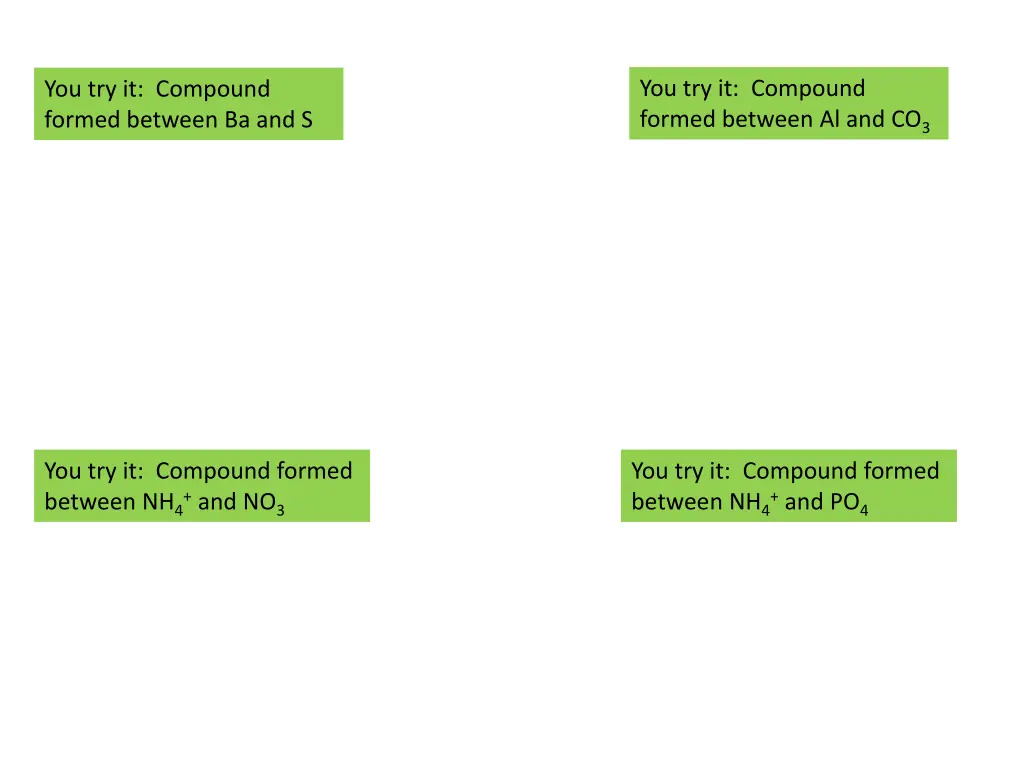 you try it compound formed between al and co 3