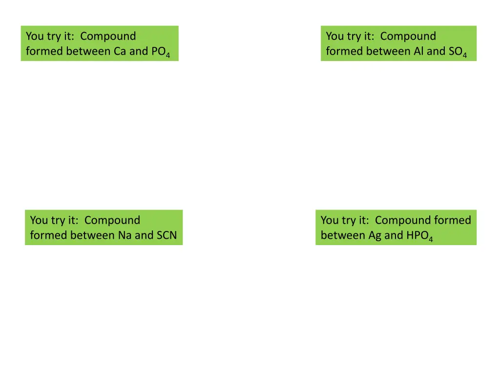 you try it compound formed between ca and po 4
