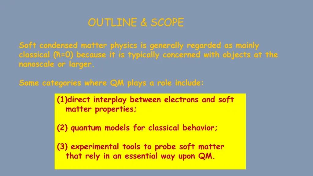 outline scope