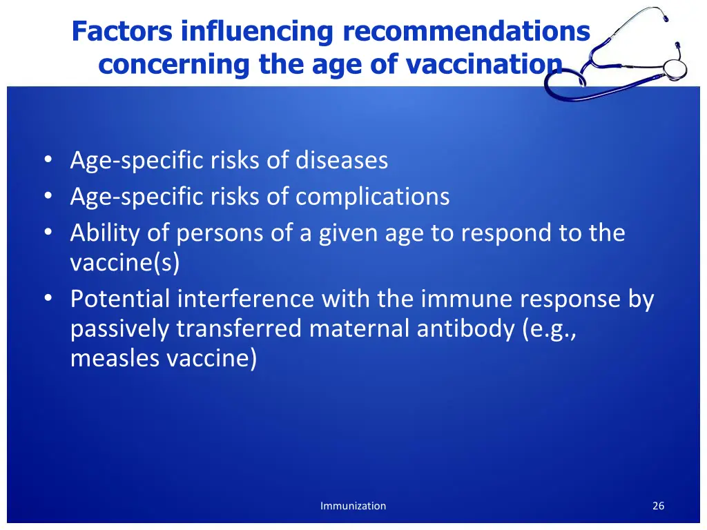 factors influencing recommendations concerning