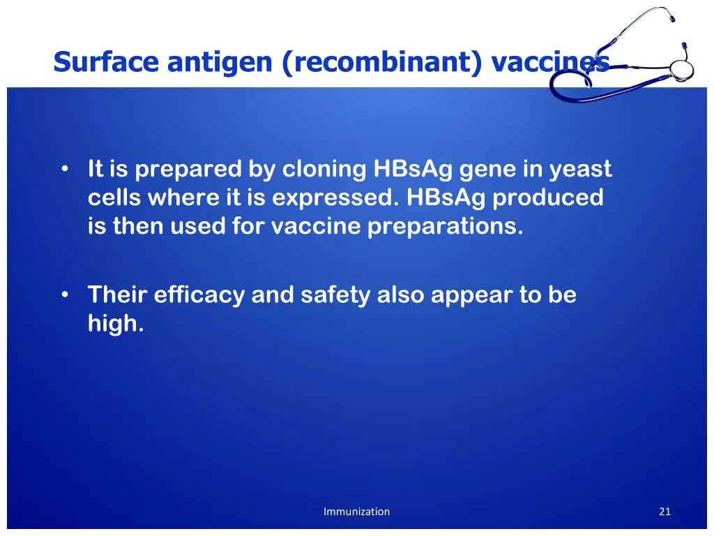 surface antigen recombinant vaccines