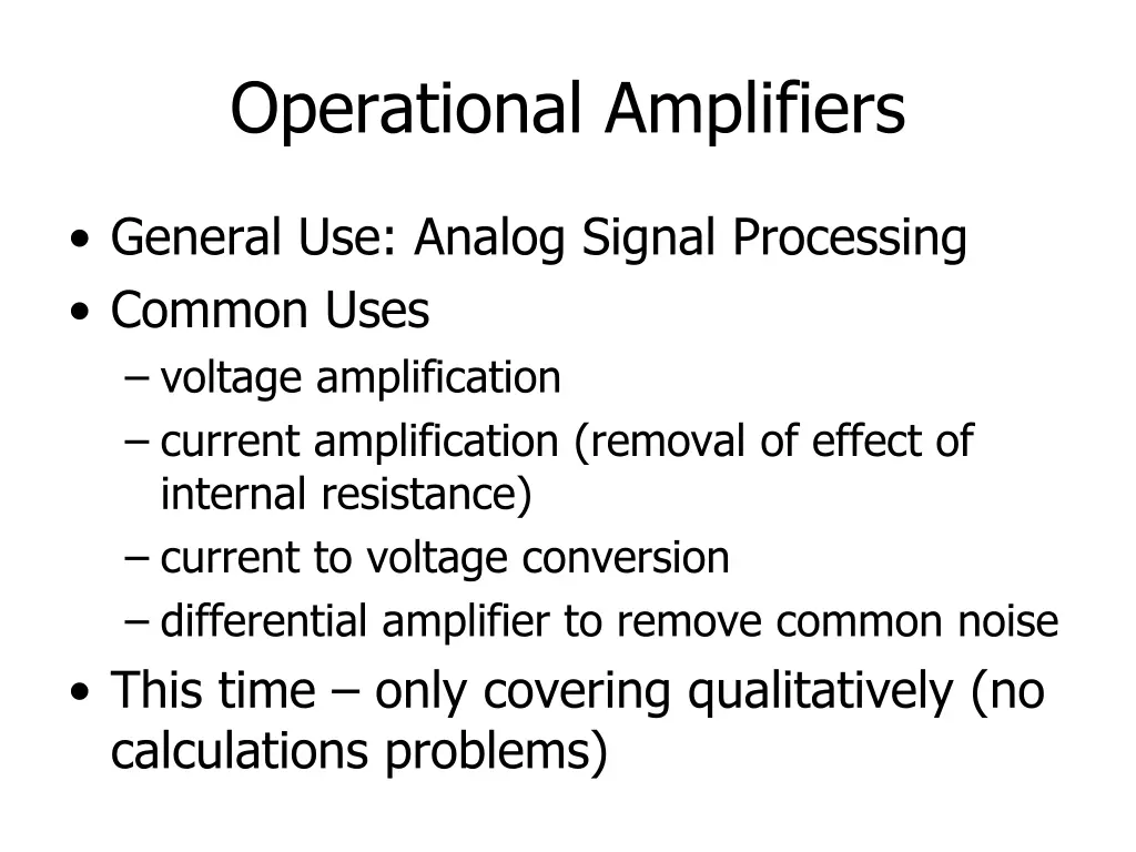 operational amplifiers