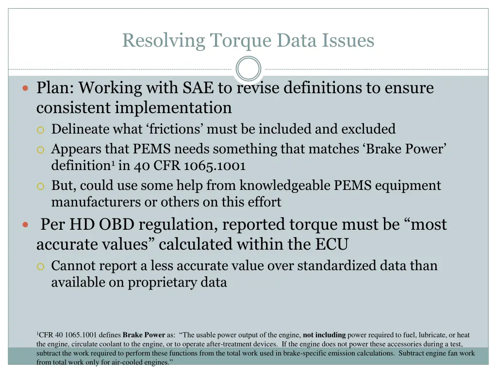 resolving torque data issues