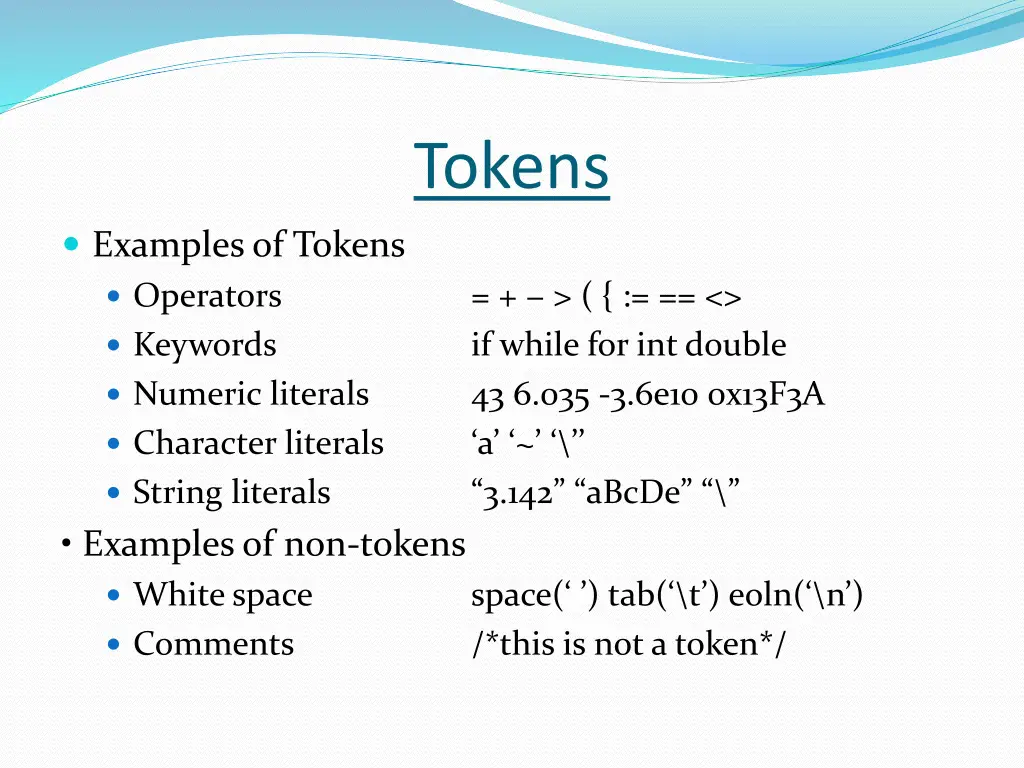 tokens
