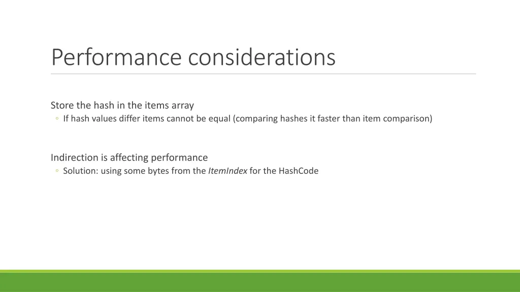 performance considerations