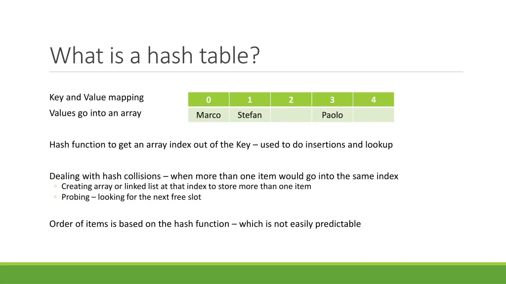 what is a hash table